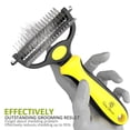 thumbnail image 2 of 2 in 1 Professional Grooming Rake for Cats & Dogs-Dematting Comb for Easy Mats & Tangles Removing,Hair Removal Cleaner for Pets(Lemon Yellow), 2 of 7
