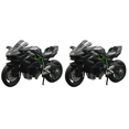 thumbnail image 1 of 2X 1:12 H2 R Motorcycle Alloy Model Toy Black Ninja H2R Motorbike Detachable Collection Black, 1 of 7