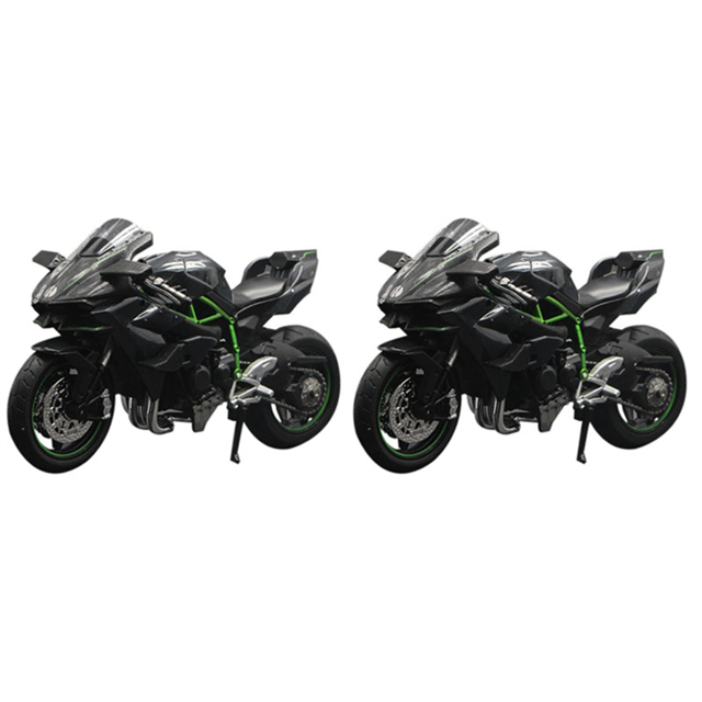 2X 1:12 H2 R Motorcycle Alloy Model Toy Black Ninja H2R Motorbike Detachable Collection Black