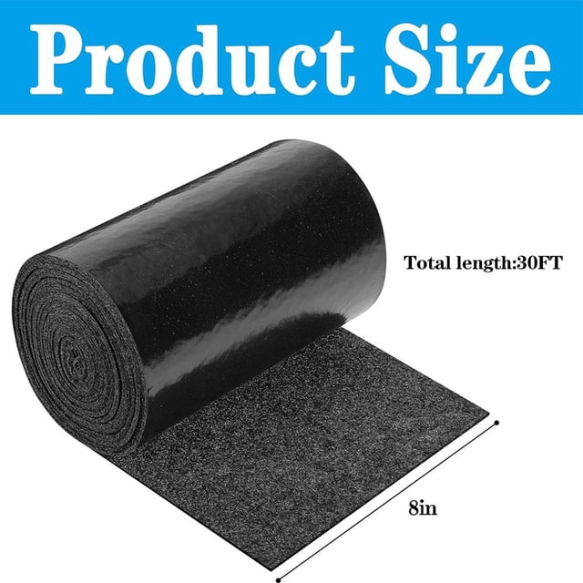 Splihome Tapis de Couchette pour Remorque de Bateau, Garage, Quai pour Remorque de Bateau Extérieure, Rampe de Ski à Réaction 30*6 cm