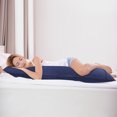 thumbnail image 3 of PiccoCasa Cotton Body Pillow Case with Zipper Closure Navy Blue 20"x 55" 1PCS, 3 of 7