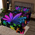 thumbnail image 2 of Erosebridal Gradient Leaves Bedspread Sets Queen Size, Botanical Bed Quilt, Fall leaf Decor, 3 Pieces, 2 of 5