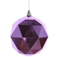 thumbnail image 1 of Vickerman M177579DS 8 in. Pink Shiny Geometric Christmas Ornament Ball, 1 of 2