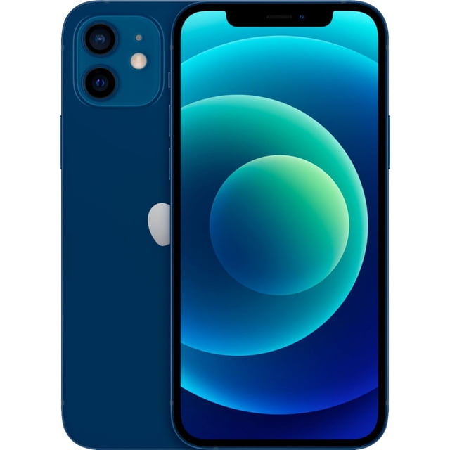 Apple iPhone 12 256 Go en Bleu, Remis à Neuf Certifié Grade A comme Neuf. Doté d'Un Écran Super Retina XDR de 6,1 Pouces avec Résolution 2532 x 1170, de Deux Caméras 12MP avec mode Nuit, et de la Puissante Puce A14 Bionic. Comprend une Connectivité 5G, un Écran Céramique pour une Durabilité Accrue, et une Compatibilité MagSafe pour la Recharge Sans Fil. Présenté en Vue avant et Arrière Mettant en Valeur le design Épuré et un Écran vibrant.