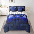 thumbnail image 2 of YST Ensemble de Literie 3D Gamer 7 Pcs Tout-en-un pour Adulte, Ensemble de Couette Pleine pour Garçons, Ensembles de Literie Pleine pour Garçons, Ensembles de Couette pour Garçons, Ensembles de Lit Géométriques de Jeu Réversibles avec Ensemble de Draps, 2 of 5