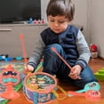 thumbnail image 3 of YIMWNYI Musical Toy Set Drum Sand Hammers Instrument Early Learning Percussion Instrument, Safe ABS Plastic Newborn Gift, Engaging Multi Sensory Play Experience, Ideal for Home Play and Gifting, 3 of 6