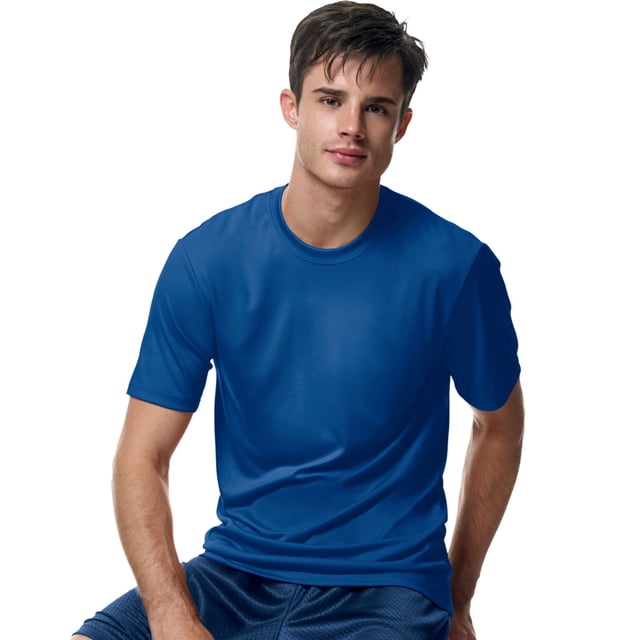 Hanes Cool DRI TAGLESS Men`s T-Shirt, 3XL, Deep Royal