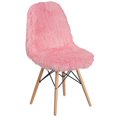 thumbnail image 1 of Shaggy Dog Hot Pink Accent Chair, 1 of 9