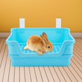 thumbnail image 3 of TISHITA Rabbit Toilet Box Hamster Indoor Potty Trainer Corner Litter Guinea Pig Pets Blue, 3 of 7