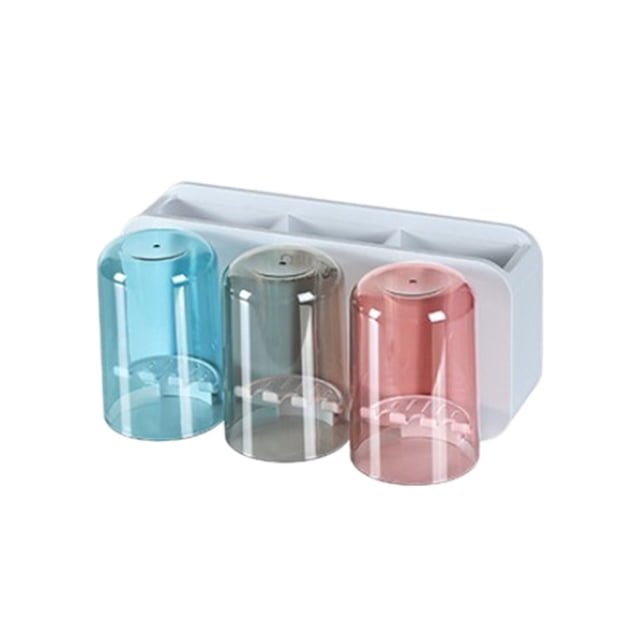 Birdeem Toothbrush Cup Holder Set for Bathrooms Toothbrush Holder Wall Mounted with Cup Dispenser with Toothbrush Cup Tray Bathroom Toothbrush Toothpaste Dispenser