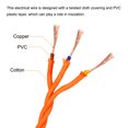 thumbnail image 4 of Unique Bargains Twisted Cloth Covered Wire 3 Core 18AWG 5m/16.4ft,Electrical Cable,Orange, 4 of 5