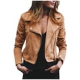 thumbnail image 1 of CEHVOM Femmes à Manches Longues Ouvert Cardigan Court Veste Veste Manteau, 1 of 8