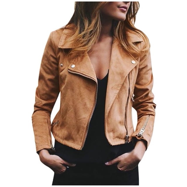 CEHVOM Femmes à Manches Longues Ouvert Cardigan Court Veste Veste Manteau