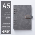 thumbnail image 4 of Leather A5 Notebook 6 Ring A5 PU Leather Refillable Notebook With Paper Navy, 4 of 9