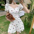 thumbnail image 1 of Robe Tube Sexy pour Femmes Mode Imprimé Papillon Femme Manches Courtes Extensible Robe Moulante Clubwear Vacances Robe Mini Violette TG, 1 of 5