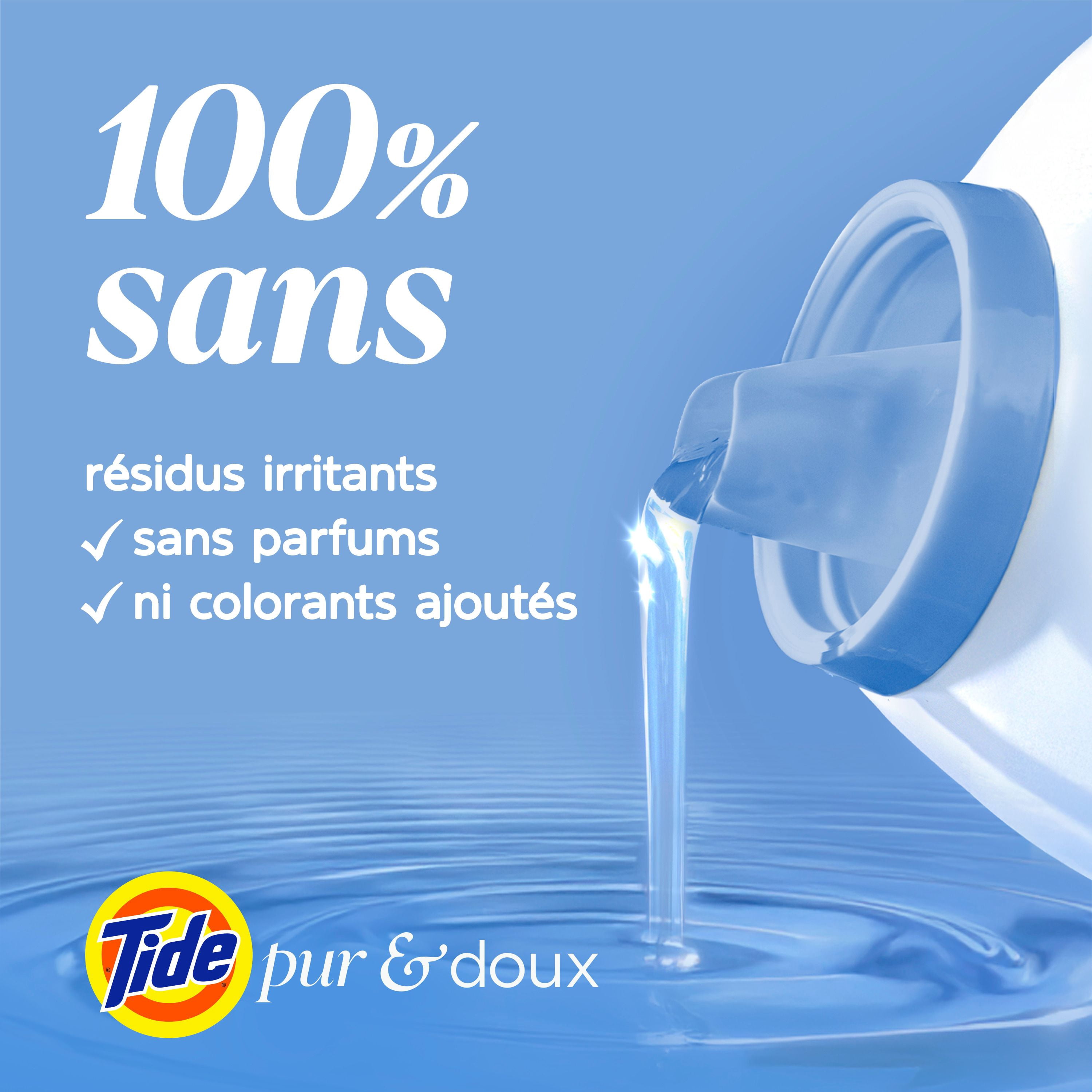 Tide Pur & Doux Détergent à Lessive Liquide, Tide Détergent à Lessive, Détergent à Lessive Propre, 1 Litre, 25 Brassées