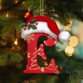 thumbnail image 3 of LSLJS 26 Letters Christmas Tree Decoration Pendant Christmas Tree Ornaments Personalized DIY Christmas Ornaments Christmas Decorations Xmas Tree Hanging Decor, 3 of 5