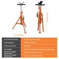 thumbnail image 1 of GloryStar Heavy-Duty Pipe Jack Stand Adjustable Height 13-19 Inch, Folding Steel Work Stand 2500 Lb Capacity, v Head Pipe Rack for Truck, Automotive Tools, Welding & Construction Projects, 1 of 7