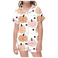 thumbnail image 5 of WEAIXIMIUNG Children's Leisure Printed Button Collar Short Sleeved Top Shorts Pajama Set 12-13 Years, 5 of 5