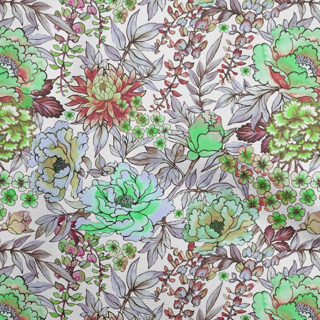 oneOone Velvet Red Fabric Florals Sewing Material Print Fabric By The Yard 58 Inch Wide