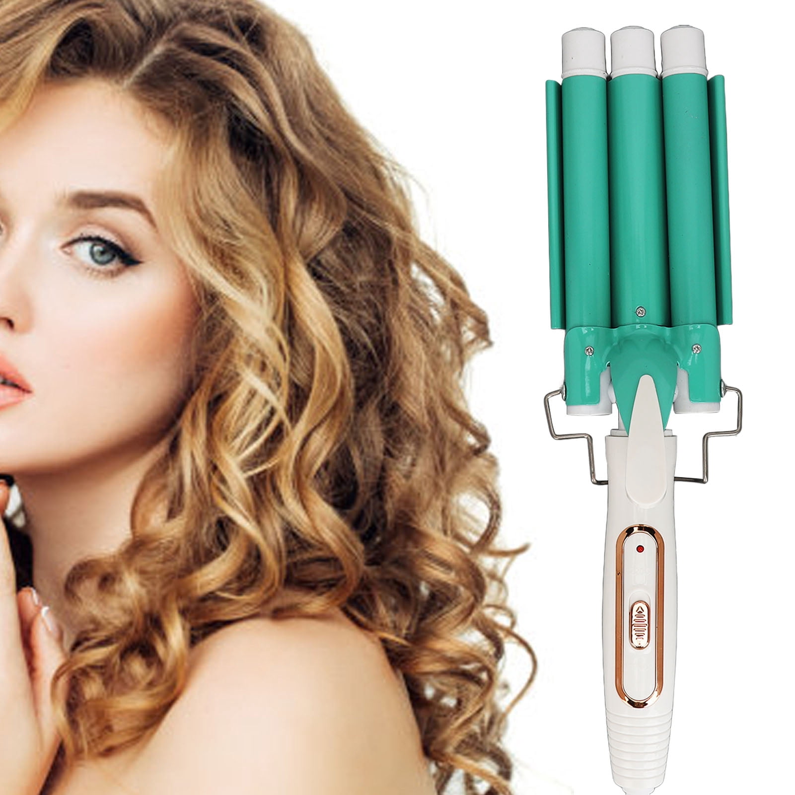 3 Barrel Curling Iron Hair Waver, Adjustable Temperature Ceramic Hair  Curling Iron for All Types with 360 Rotating Power Cord Portable and Practical Wand Hair Curling Wands