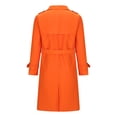 thumbnail image 4 of Soki Women's Long Double-Breasted Trench Coat Fall Winter Jacket with Belt, 4 of 5