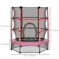 thumbnail image 3 of Outsunny Trampoline pour Enfants avec Enceinte pour 3 à 6 Ans, Rose, 3 of 10