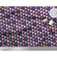 thumbnail image 3 of Soimoi Purple Poly Georgette Fabric Triangle Geometric Print Fabric by Yard 52 Inch Wide, 3 of 3