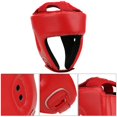 thumbnail image 4 of Boxing Helmet Boxing Head Gear Sanda Helmet Boxing Helmet PU Leather Adjustable Head Guard Sanda Kickboxing Training Defense, 4 of 8