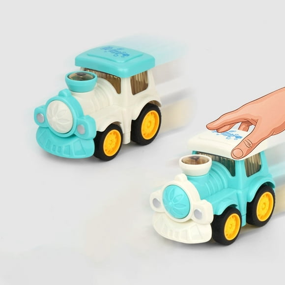 Cute Cartoon Toy Car Mini Train Top for Children Gift Kids Toy for Boys and Girls Yellow 2PCS