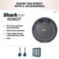 thumbnail image 2 of Shark ION Robot Vacuum AV753, Wi Fi Connected, 120min Runtime, Works with Alexa, Multi Surface Cleaning , Grey, 2 of 5