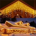 thumbnail image 1 of HOARBOEG Stunning LED Icicle Lights Curtain For Christmas Holiday Decorations String Lights For A Magical Ambiance, 1 of 9