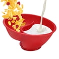 thumbnail image 4 of Migroa Cereal Bowl with Partition, Divided Bowl for Milk and Cereal, Anti Soggy Snack and Dip Bowls, Microwave and Dishwasher Safe Tableware Red, 4 of 9