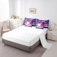 thumbnail image 3 of YST Kids Cute Axolotl Comforter Set, Cartoon Salamander Floral Leaves, Polyester, Queen (7 Count), 3 of 4