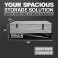 thumbnail image 4 of Domain Shelters 117 Gallon Outdoor Patio Storage Deck Box, Gray/Black, 4 of 8