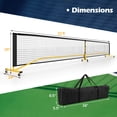 thumbnail image 3 of Costway Filet de Pickleball Portable 22 Pi, Système de Filet de Pickleball à Taille Ajustable pour l'Extérieur, 3 of 10
