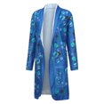 thumbnail image 3 of Femmes Mode Imprimé Floral à Manches Longues Folk-Custom Poche Casual Long Outwear, 3 of 9
