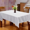thumbnail image 3 of Table Cloth for Hotel Banquet and Wedding Scenes – Solid Color Rectangular Satin Tablecloth Smooth Finish White Satin Fabric Easy Care and Elegant Presentation, 3 of 6