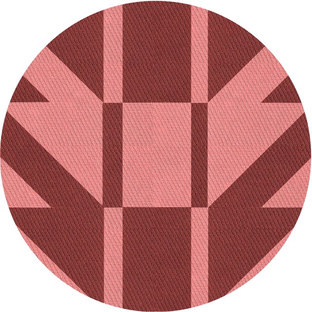 Ahgly Company Tapis d'Intérieur Ronds Transitionnels Rouges Lavables à la Machine, 3 Pieds Rond
