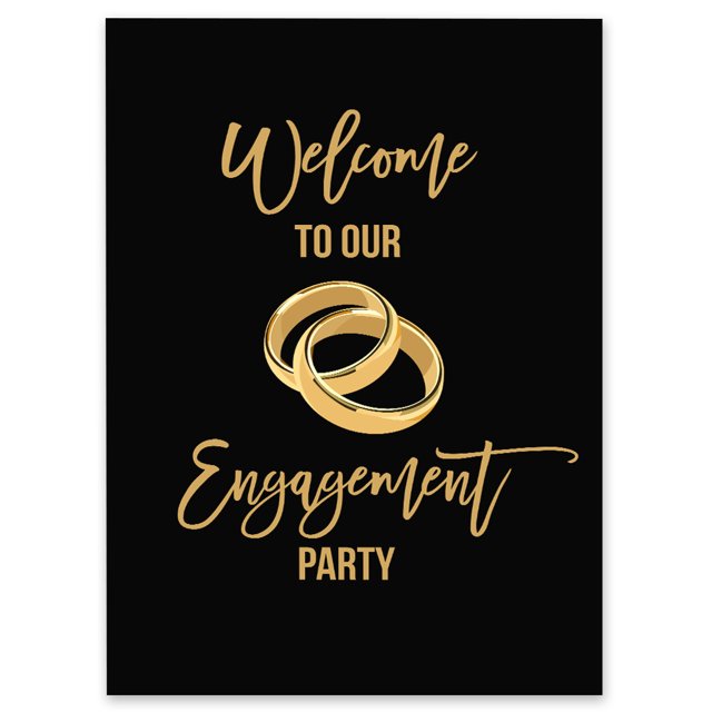 Darling Souvenir MADE WITH LOVE Engagement Ring,WelcomeSignLarge Decorative PosterWelcomeTo Our Engagement Poster For Easel Party Collection- 18x12