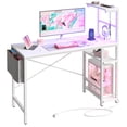 thumbnail image 1 of Bestier 44 inch LED Gaming Desk with Outlets Computer Desk with Storage Shelves Adults, 1 of 10