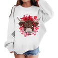 thumbnail image 1 of PMVFHDE Chandail Personnalisé Filles Mode Décontractée Col Rond Sans Capuche Manches Longues Imprimé Saint-Valentin Blanc, 3-4 Ans, 1 of 4