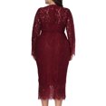 thumbnail image 5 of LSLJS Femmes de la Mode Évider Dentelle Longue Dress à Manches Longues Soirée Dress, Robes de Cocktail for Women Soirée, 5 of 5