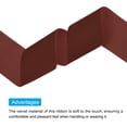 thumbnail image 3 of Unique Bargains Velvet Ribbon 1 1/2 Inch x 10 Yard Single Face Spool Silky DIY Crafts Gift Wrapping Bow Decoration Brown, 3 of 5