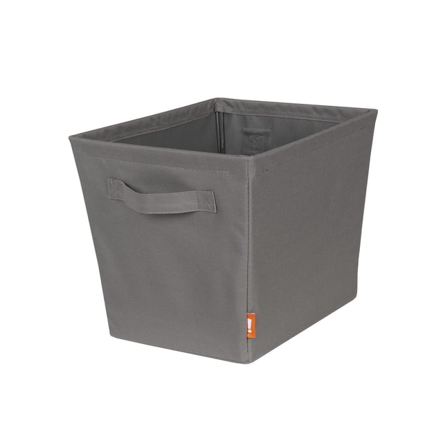 neatfreak!® Petit Bac de Rangement en Tissu Gris avec un Cadre en Fil Métallique Robuste, Mesurant 10 par 13 par 10 Pouces, Doté d'Un design Rectangulaire à Dessus Ouvert avec une Poignée en Tissu, Idéal pour Organiser les Étagères de Garde-Robe, les Bibliothèques et Ranger des Jouets, des magazines Ou des Appareils Électroniques, et Convient comme Organisateur portable pour Accessoires de Bureau.