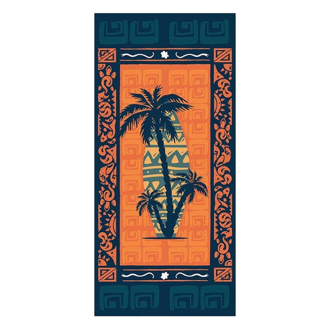 Cartoon Print Bath Towel - Quick-Dry Microfiber Swimming Towel, Active Design for Kids and Adults, Beach & Pool Essentials