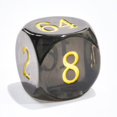 thumbnail image 1 of Big Translucent Backgammon Doubling Cube Dice 30MM Large Backgammon Doubling Number Dice 1 3/16" Translucent Smoke, 1 of 5