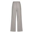 thumbnail image 4 of Timegard Womens Cotton Linen Pants Elastic Waisted Drawstring Straight Leg Solid Color Casual Pants, 4 of 5