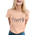 thumbnail image 1 of Women Fashion Bat Sleeve Color Matching Leopard Print Floral Medium Sleeve T Shirt Workout Shirts Loose Womens Long Sleeve Tee Womens Long Sleeve Tops Polyester Long Sleeve Running Shirts Shirt Light, 1 of 1