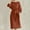 Coffee, variant on Dresses for Women 2024 Summer Overszie Round Neck Loose Short Sleeve Solid Mid-Calf Dress Long Dress 50% off Clearance!